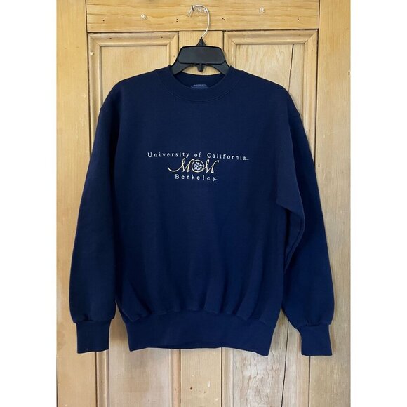 Jansport Womens VINTAGE 90s UC Berkeley Mom USA Sweatshirt Sz. Small Blue SP GDD - Picture 1 of 8